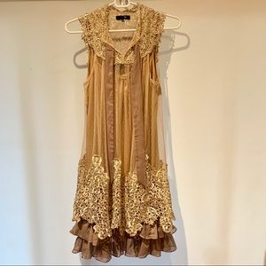 Ryu Tan Lace Embroidery Dress